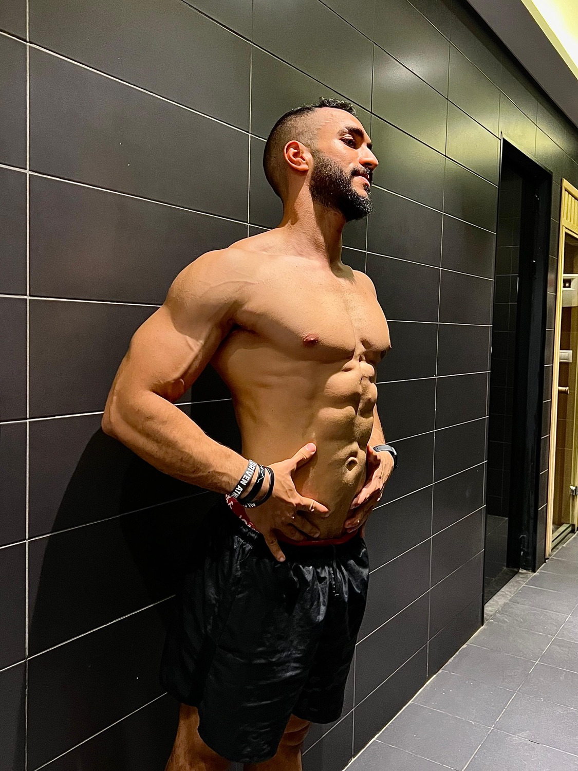 Hima lifting heavy weights in the gym